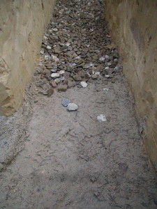 Устройство песчано-гравийной подушки под фундамент