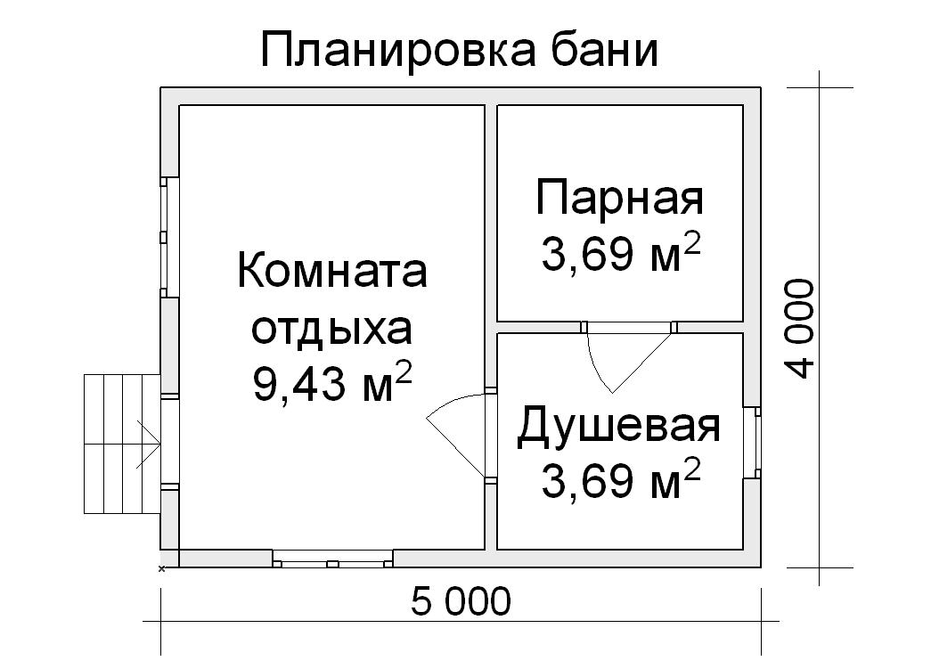 Баня с мансардой 4 5