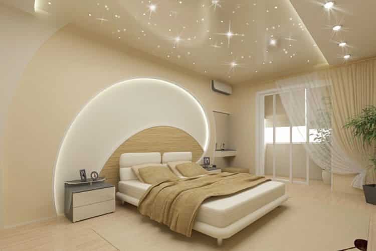Освещение спальни в футуристическом стиле