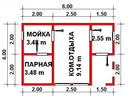 Баня из шлакоблока