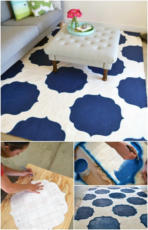 Paint-it-Yourself - 30 Magnificent DIY Rugs to Brighten up Your Home