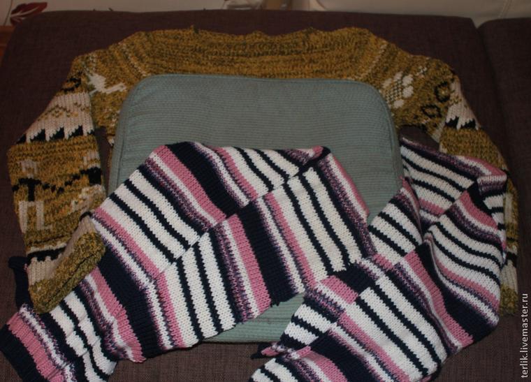 Делаем лежанку для кота, или Утилизация ненужных свитеров, фото № 2