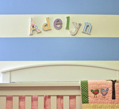 Буквы в интерьере детской комнате, фото № 26