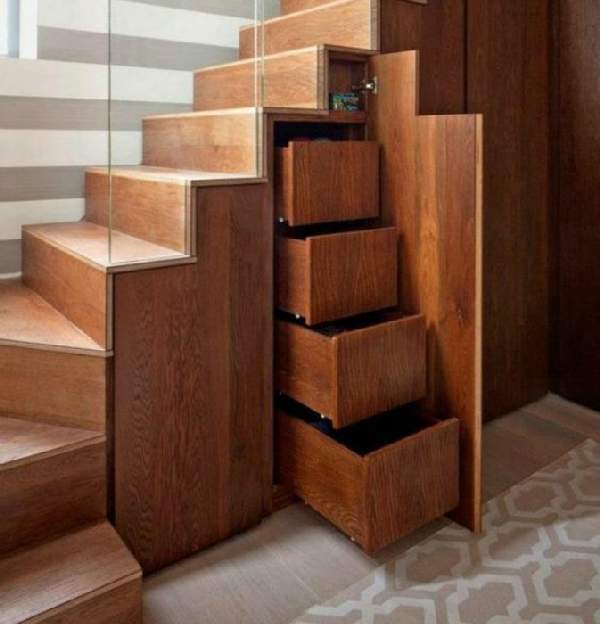 выдвижной шкаф под лестницей, фото 50