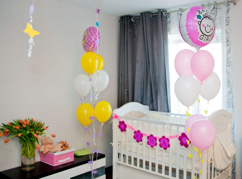 Оформление детской комнаты воздушными шарами