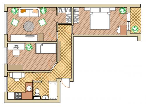 Планировка распашонка 3 комнатная. Перепланировка трёшки-распашонки 60 м  в панельной хрущёвке: 5 схем (бесплатно)