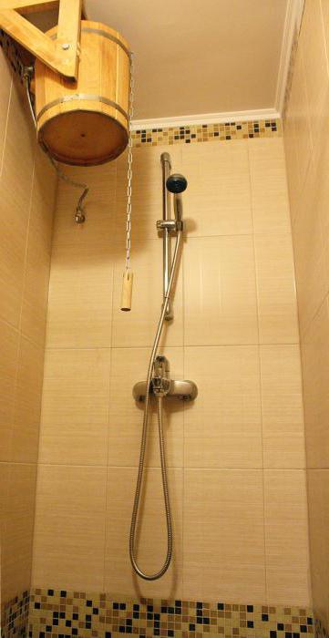 как сделать душ в бане установка 