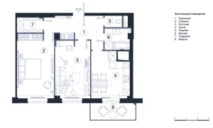 фото планировки двухкомнатной квартиры 50 кв м