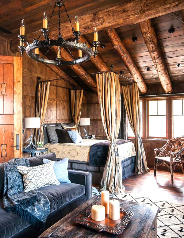 Роскошная спальня в деревенском стиле