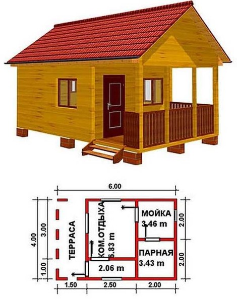 Бани с террасой: проекты, фото, строительство террас своими руками