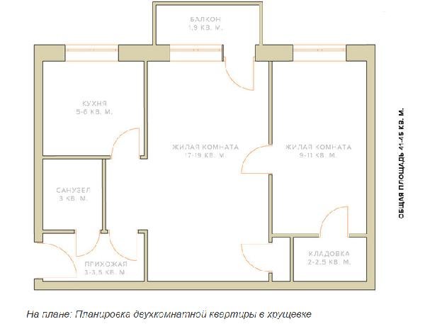 план двухкомнатной квартиры