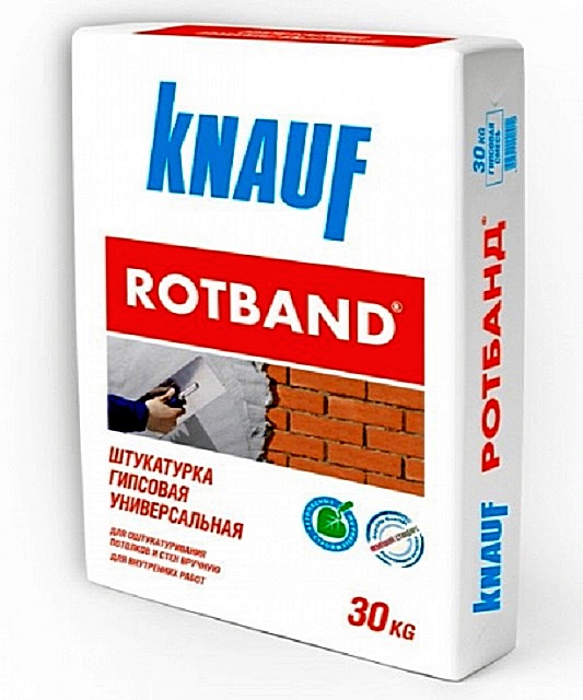 Одна из самых популярных у строителей гипсовых шпаклёвок – «Knauf Rotband»