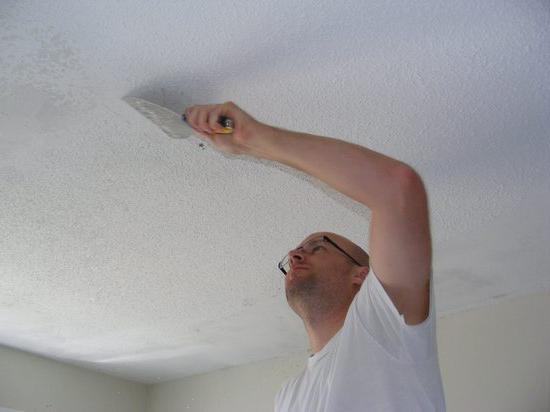 как подготовить потолок к покраске