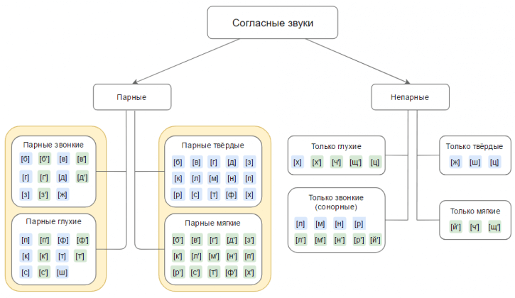 согласные звуки и буквы